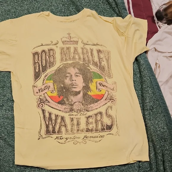 Zion Rootswear Bob Marley Tee - Light Yellow - Picture 1 of 3